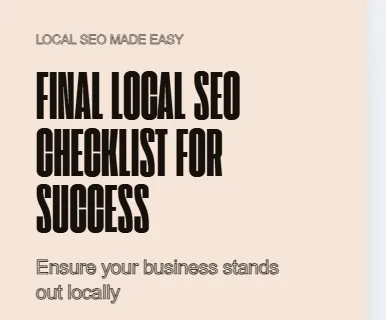 local SEO WordPress checklist